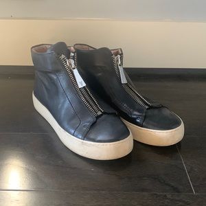Frye black zip up shoes